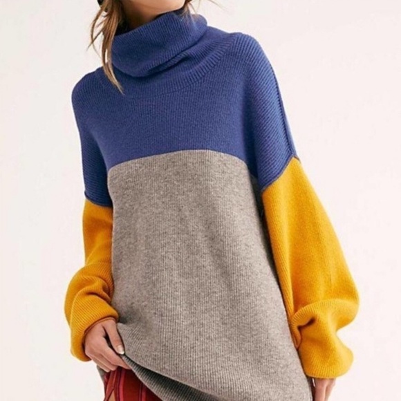Free People Sweaters - Free People Color Block Sweater Size S